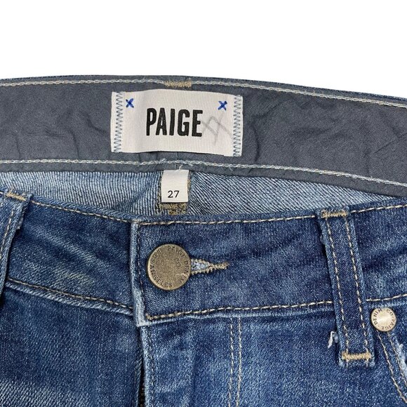 Paige Women's Skyline Ankle Peg Jeans Size 27 Blue Denim Mid-Rise Stretch Skinny - Picture 7 of 8